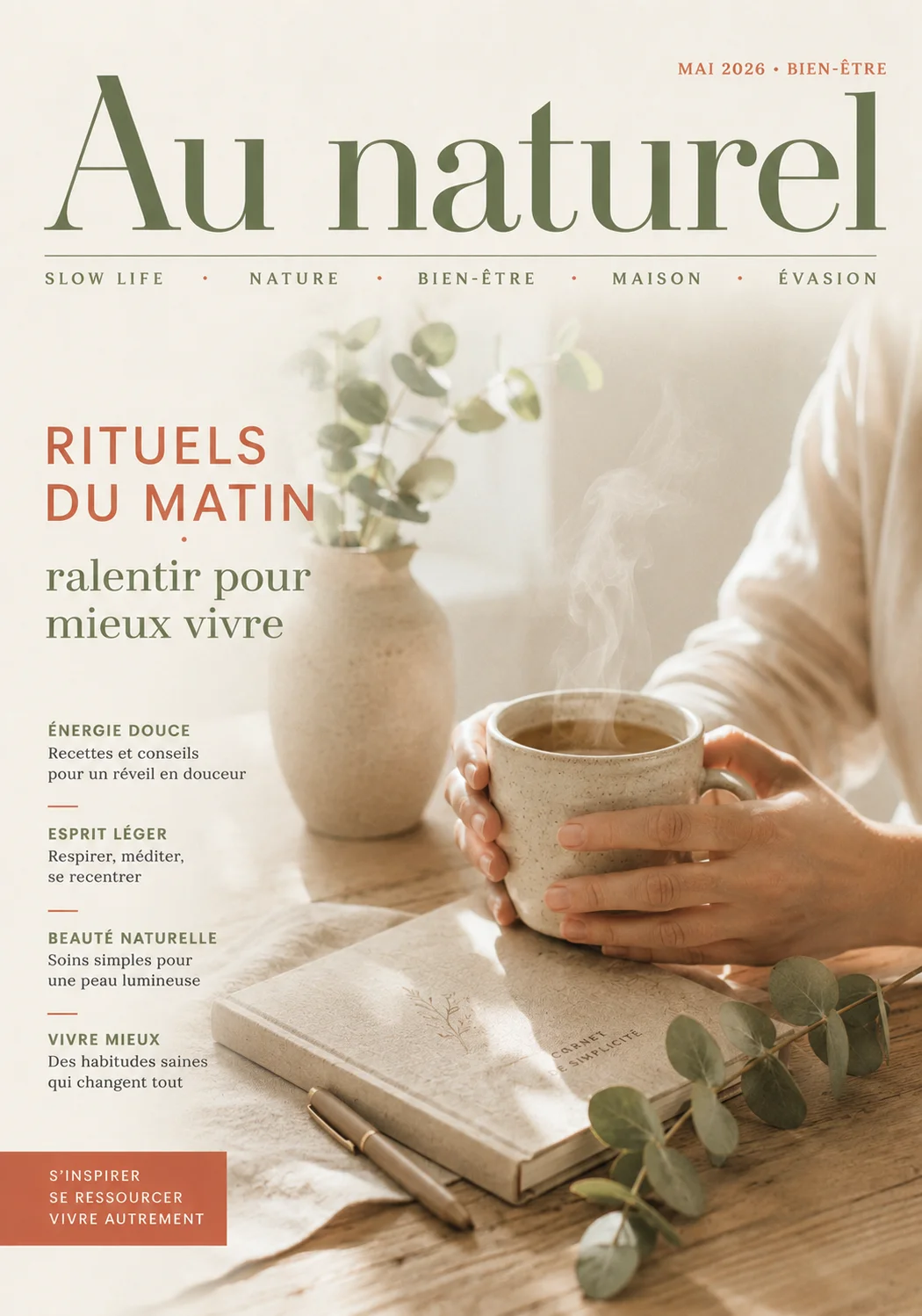 Au naturel — Mai 2026, Bien-être · Rituels du matin