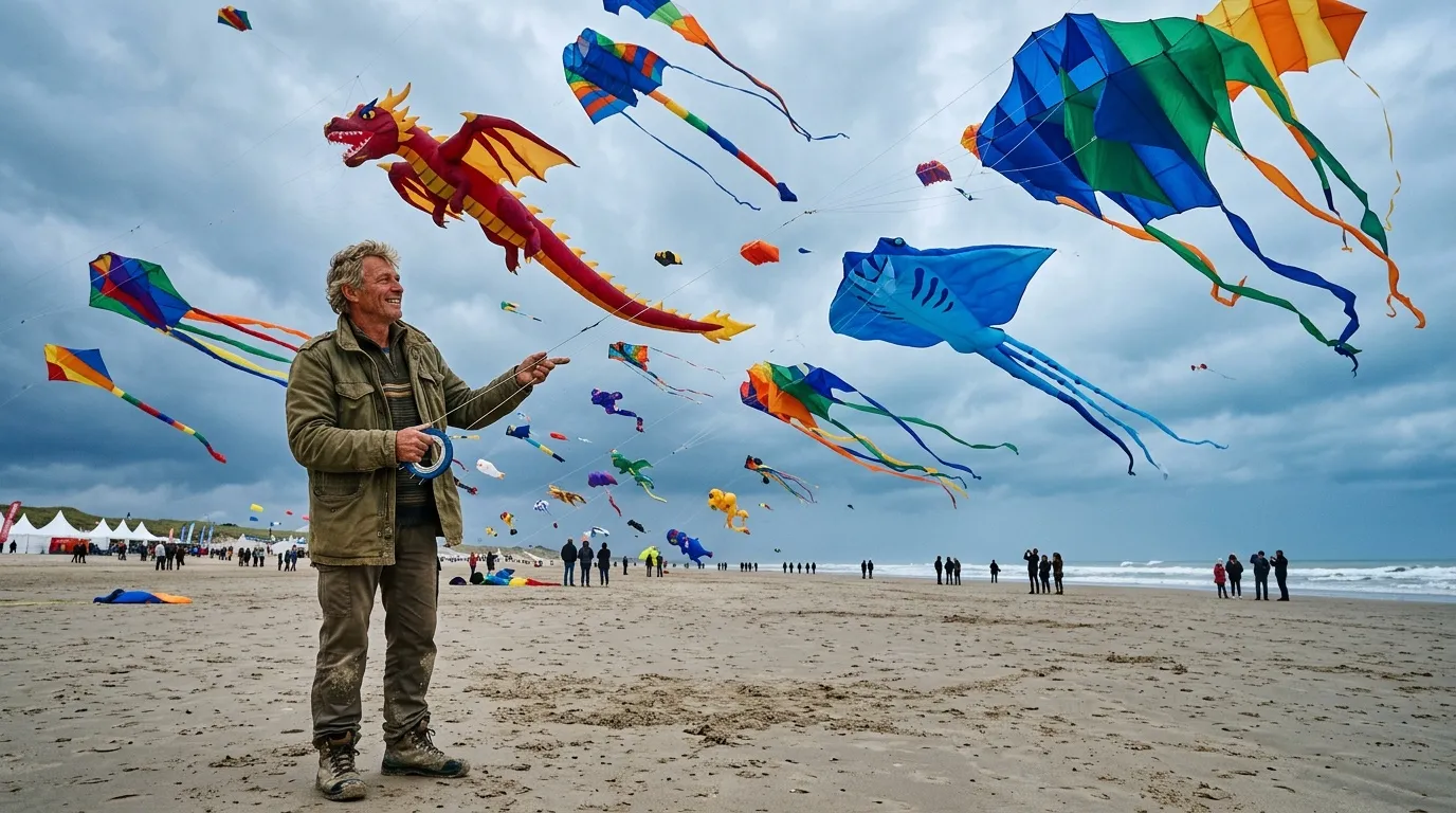 Augustin, cerf-voliste de la Marne, présente ses créations à Berck