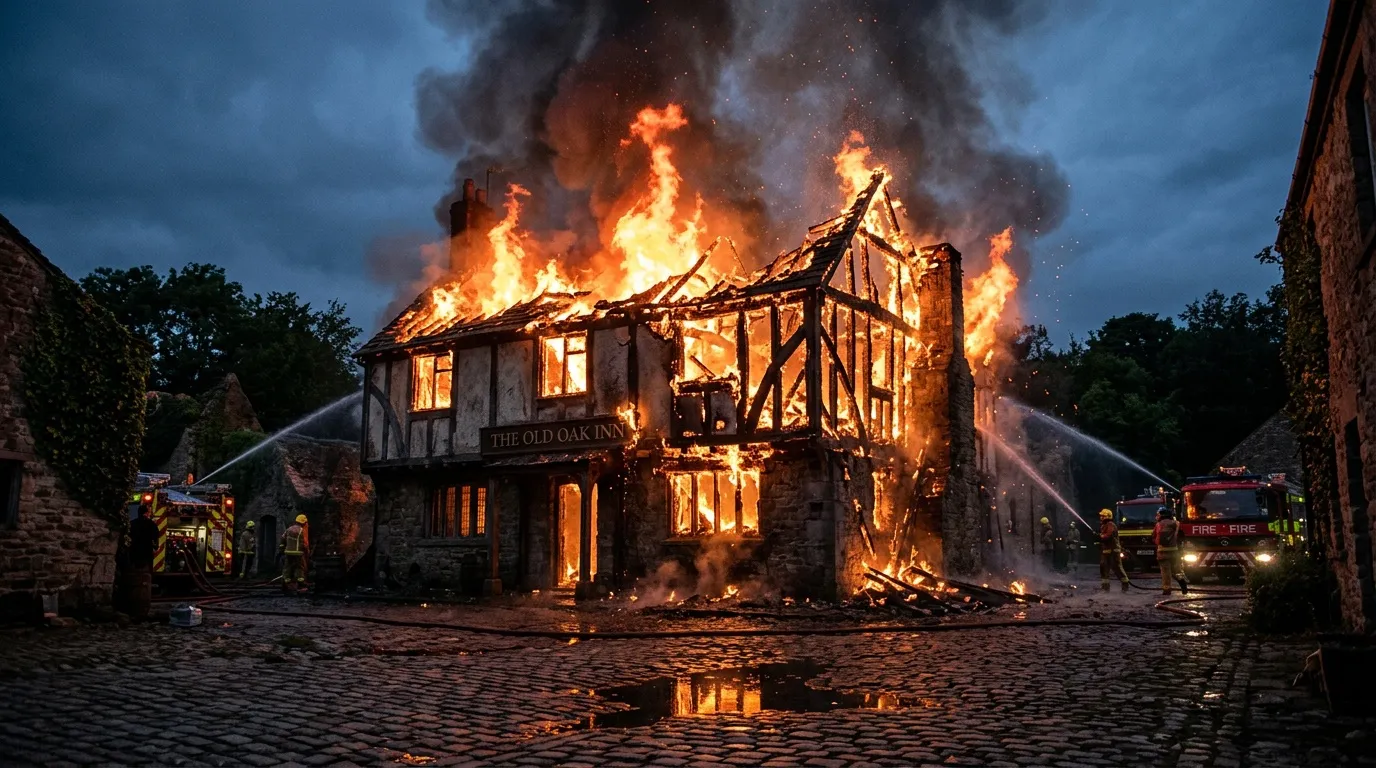 Auberge frappée par un incendie avant le week-end