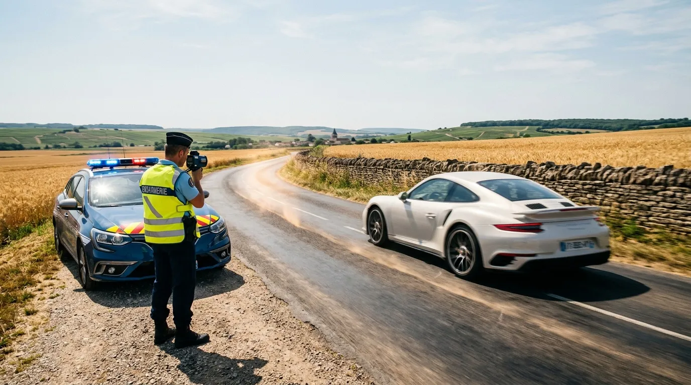 Porsche flashée à 146 km/h : excès grave sur Gueux