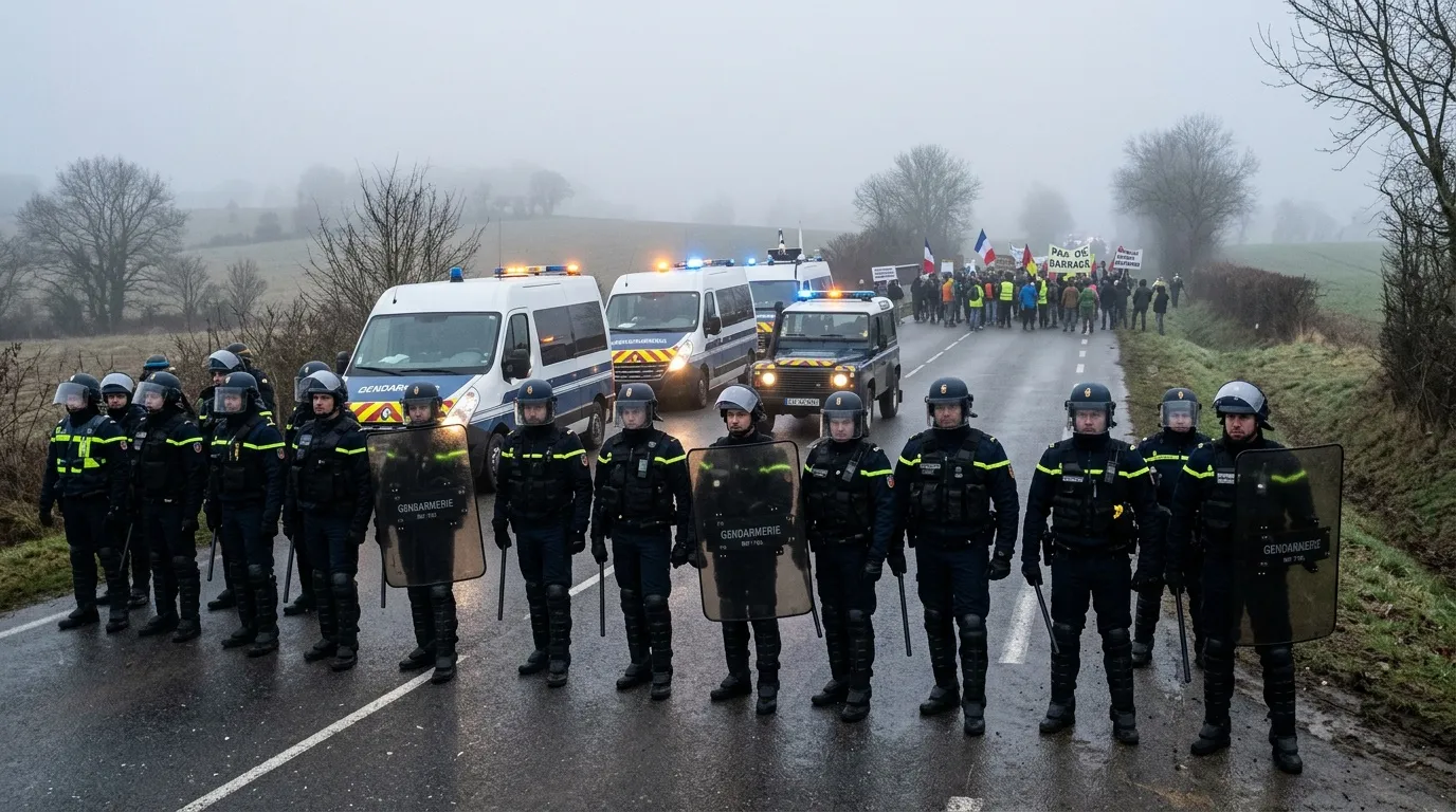 Opération gendarmerie Ronde Couture : blocages massifs