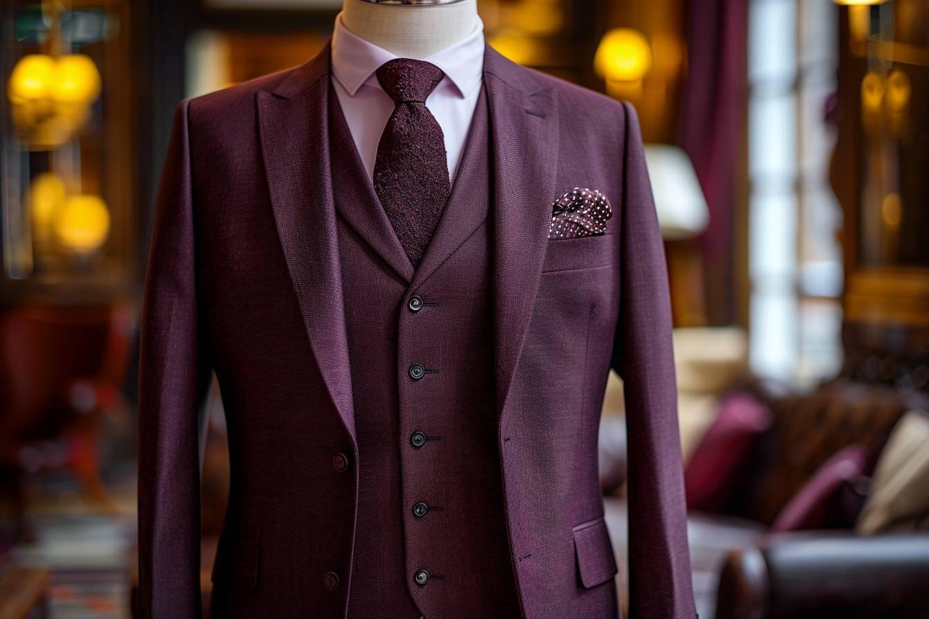 Costume bordeaux homme : élégance intemporelle pour un look raffiné et tendance