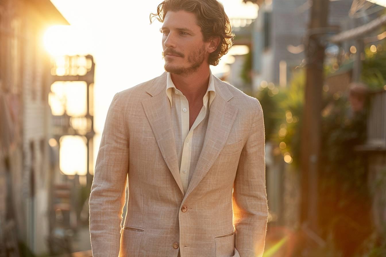 Costume en lin pour homme : élégance naturelle et confort estival pour un style décontracté chic