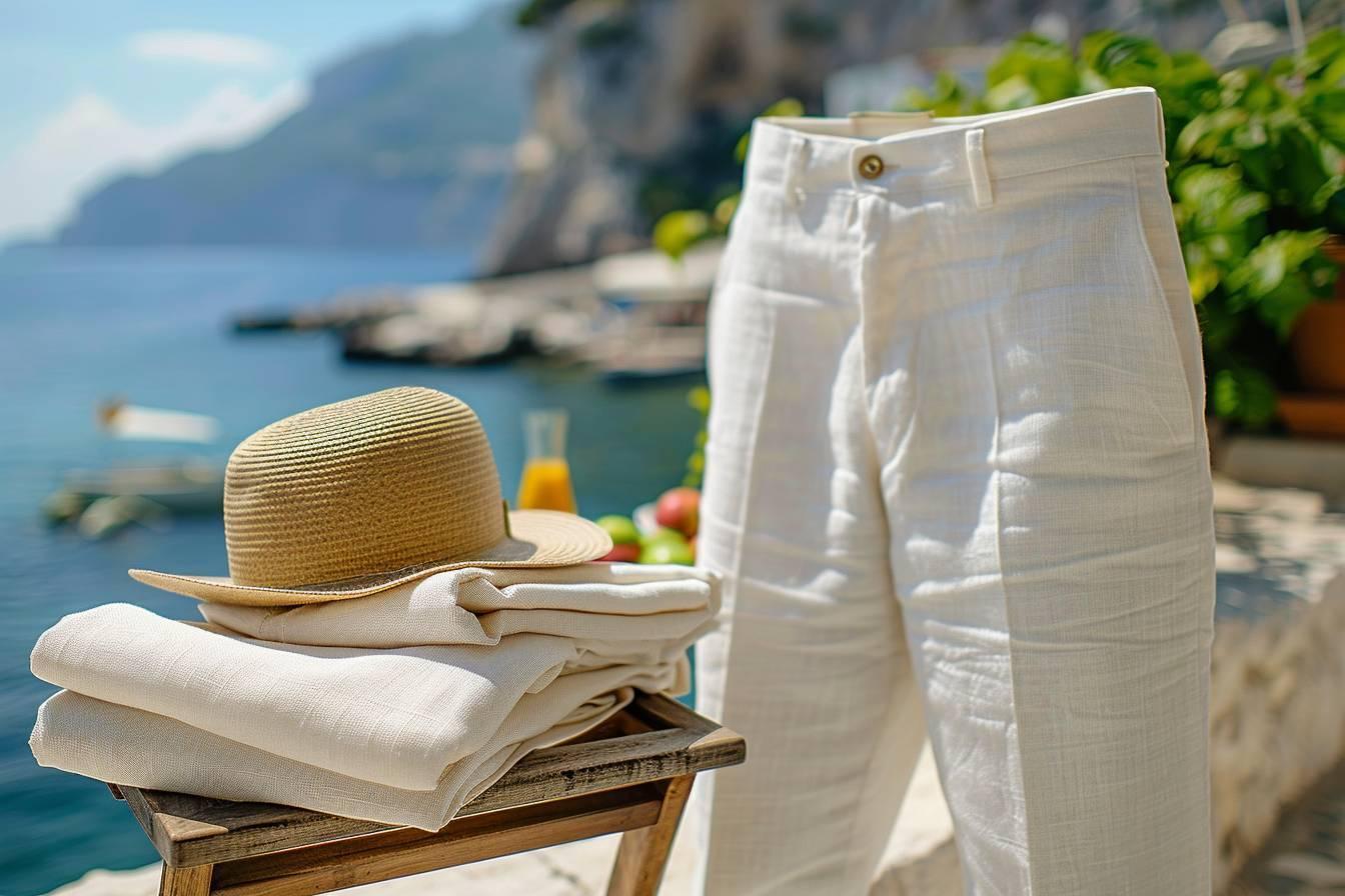 Pantalon en lin blanc pour homme : confort et élégance estivale pour votre garde-robe masculine