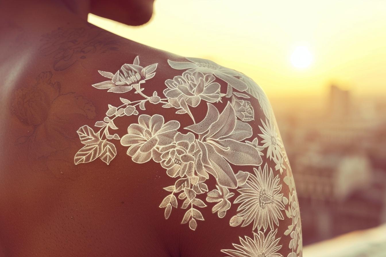 Tatouage encre blanche sur peau noire : tendances, conseils et inspirations