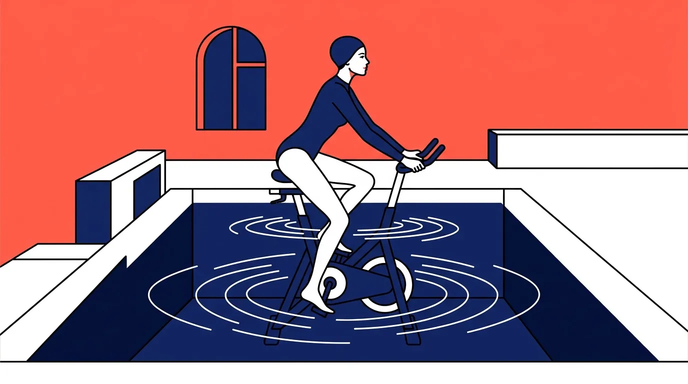 Femme fait du vélo d'intérieur dans sa maison